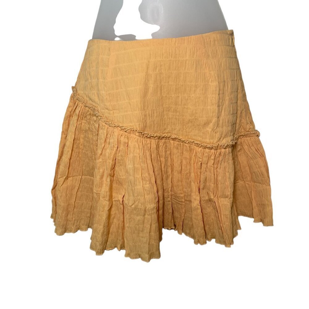 Sovere Reason Skirt NWT Size Small Yellow Textured Cotton Mini - Picture 3 of 6